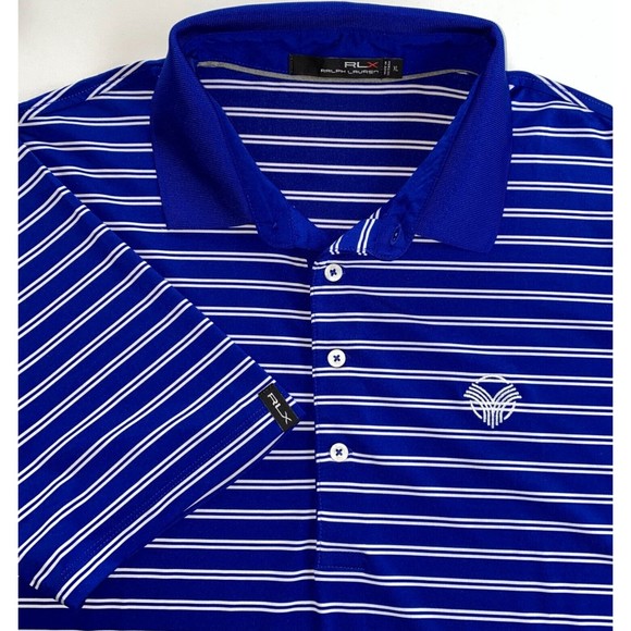RLX Ralph Lauren Other - Ralph Lauren RLX Men's XL Golf Polo Shirt Striped Blue White Short Sleeve